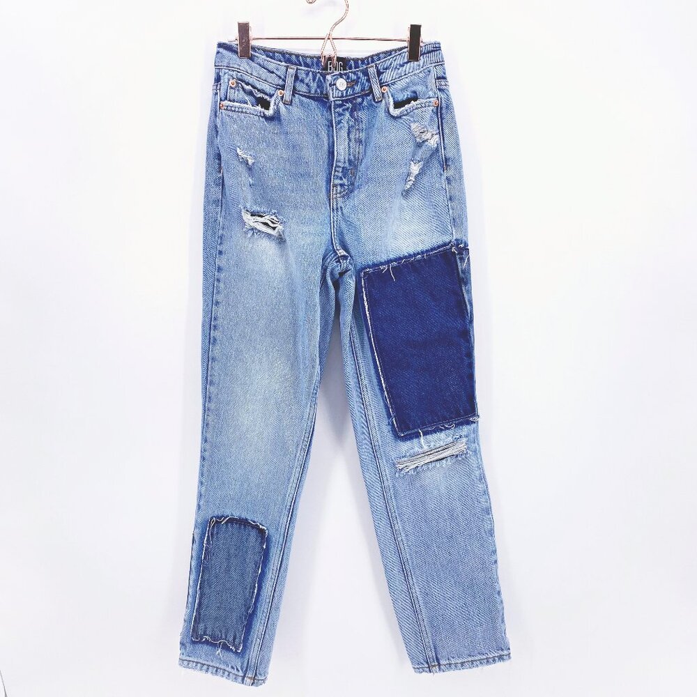 BDG Slim Straight Patchwork Jeans
